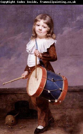 Martin  Drolling Portrait of the Artist-s Son as a Drummer